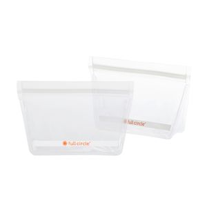 Reusable Snack Bags Clear Set/2